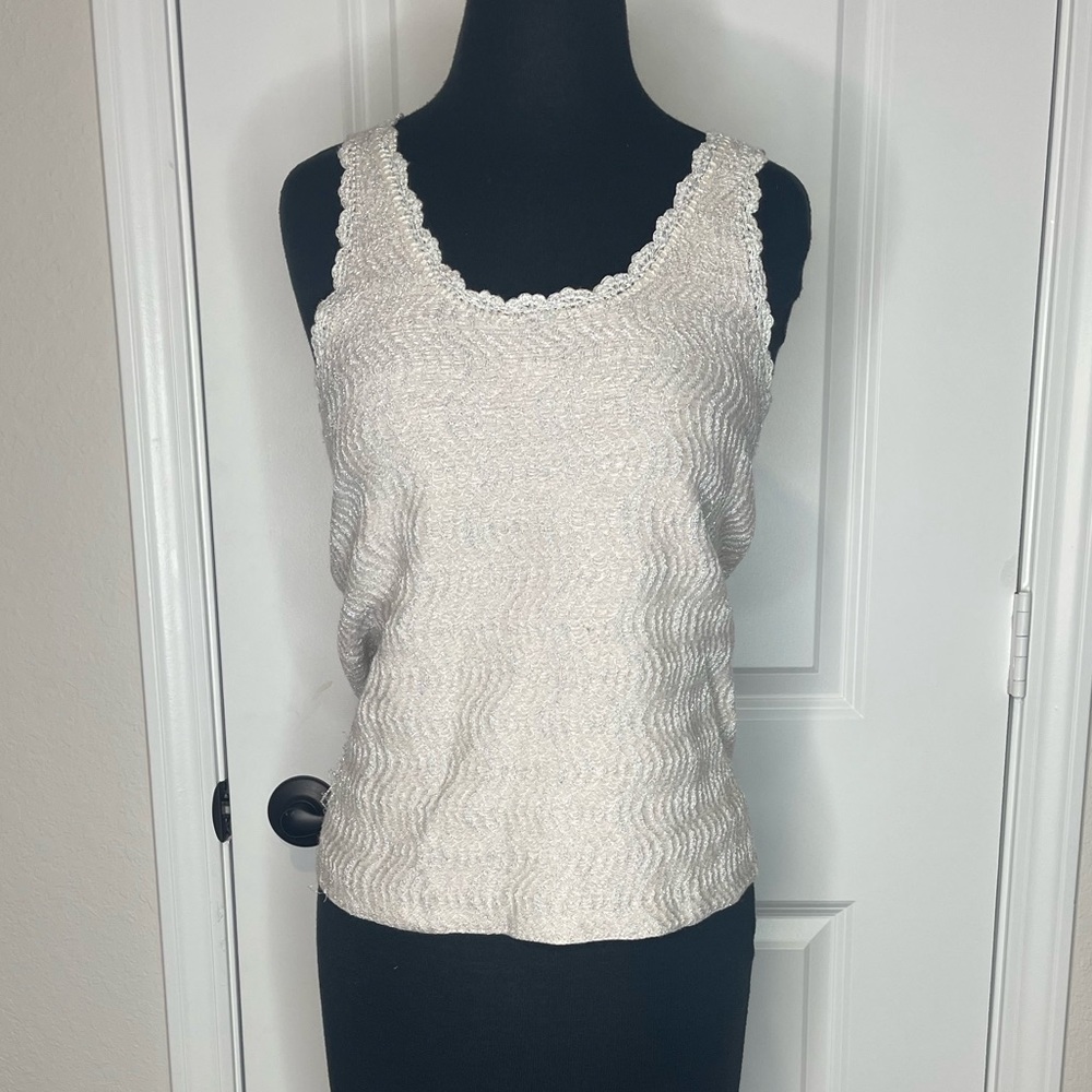 Free People Nude Shimmer Tank Top (S)